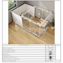 Assembled Pet Fence With Gate Lock, Indoor Small Dog/Cat Barrier, Home Use - Multicolor - View 23