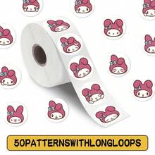 SANRIO 200张/卷 三丽鸥  肉桂狗   贴纸卷，适用于头盔、自行车、手提包、铅笔盒等，LanLanStickersWorld 出品 - 混合裝-200片/卷 - 查看 3