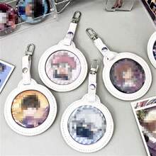 58/75mm圆形透明窗口徽章保护套，水晶徽章展示袋，便携式/悬挂式 - 彩色 - 查看 12