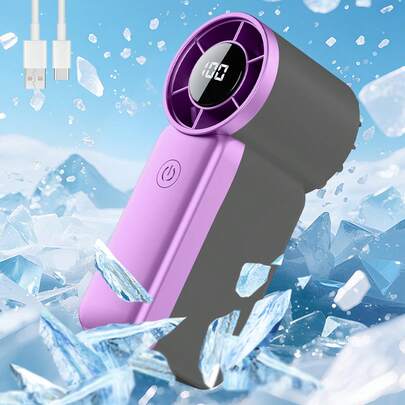 迷你手持便携式口袋睫毛风扇，USB充电，5档风速可调，户外沙滩露营徒步旅行必备