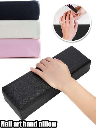 1pc Long-Lasting Leather Hand Pillow For Nail Art, Nail Art Support Hand Rest, Washable, Soft And Comfortable Material, Reduces Hand Fatigue, Suitable For Nail Art Salons And Home Use As Nail Art Hand Rest, Nail Art Professional Tool, Nail Art Accessories, Nail Art Hand Support