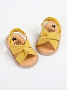 Newborn/Infant Girls' Soft Bottom Sandals, Infant Toddler Shoes, Nursery School Shoes - Yellow - View 6
