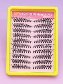 30P 180 Bundle Mink Eyelash Extension Natural 3D Russian Curly False Eyelashes Personal Cluster Makeup Tool, Naturally Curled Slender And Outward Expanding Eyelashes, Soft Cat Eye Eyelashes - D - View 2