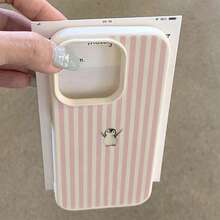 1个TPU材质可爱企鹅条纹图案手机壳，适用于 17 Pro Max/17/16 Pro Max/15/13/12/11、S20 FE/A15/S24/A55、Note 11/Note 12/Note 13 Pro，全包防摔软壳保护套 - 白色 - 查看 3