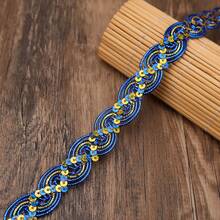 2/5 Inch Sequin Woven Trim Ribbon, Multi-Color Options, Suitable For Sewing, Clothing Edging Decor, Hat Embellishment, Dance Costume Decoration, Applicable For DIY Clothing, Home Decor, Garment Making, Gift Packaging And Beginner Sewing - Multicolor - View 13