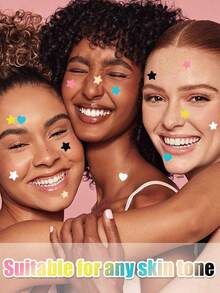 612片装面部祛痘贴，祛痘贴/玻尿酸贴/敏感肌贴，夜间防水透气凝胶贴，专为遮盖面部斑点和瑕疵而设计。这些贴片非常适合遮盖面部和皮肤上的斑点和瑕疵。防水透气。 - 心 - 查看 3