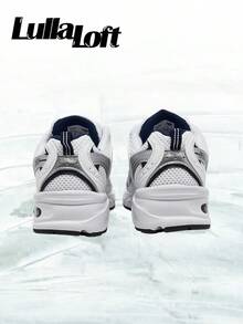 New Balance NB 530 White Silver Navy– Men's/Women's Lifestyle Sneakers – Shoes For Unisex -Vintage-Autumn & Winter & Spring & Summer-Inspired Running Shoes, Shock-Absorbing Comfort, Gym To Streetwear Casual Wear -Back To School- Mother's Day Gifts-Father's Day Gift –MR530SG - Trắng/Bạc/Xanh hải quân - Xem 4