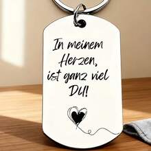 Creative Stainless Steel German Keychain - A Heartfelt Valentine's Gift For Him/Her, Boyfriend/Girlfriend, Husband/Wife, Or Anyone Special - Old Gold - View 5