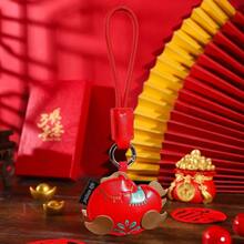 Leather Keychain, Car Key Ring, Premium-Featured Year Of The Horse Bag Charm - Multicolor - View 6