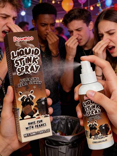 DOWMOO 1pc/50ml Prank Fart Spray, Realistic Odor Gag Gift, Funny Interactive Toy Spray, Suitable For April Fool's Day, Halloween, Christmas, Birthday Party, Spring Festival Gathering, New Year's Eve Party And Other Festive Occasions, Friends Gathering, Dormitory Entertainment, Company Team Building, Short Video Shooting, Fun Game Party, Easily Liven Up The Atmosphere And Bring Joyful Interactive Experience.