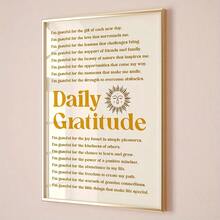 Pôster de Arte de Parede de Gratidão Diária - Impressão de Afirmação Inspiradora com Estética Boho do Sol, Decoração Doméstica de Mentalidade Positiva para Sala de Estar, Quarto, Escritório - Decoração de Parede Motivacional Sem Moldura, Decoração de Parede Inspiradora, Design Minimalista, Tipografia Artística, Entusiastas da Mindfulness, Design Plano 2D, Perfeito para Decoração de Quarto - sol - Visão 5