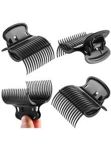 12/6/1pcs Black Multi-Function Hair Curler Clips, Hair Curling Tool Set For Women & Girls To Create Curly & Wavy Hairstyles - Black - View 5