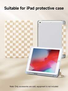 1pc Checkered Pattern Tablet Protective Case, Compatible With 10.2" 2021/2020 10th/9th/8th Gen, (A16) 11" 11th Gen 2025, Galaxy Tab A8 10.5" 2022, / Tablets, With Pencil Slot, Auto Sleep/Wake Cover - Multicolor - View 4