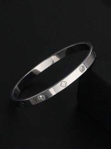 1 件女士时尚优雅幸运花手链，18K 镀金不锈钢，精致情人节/周年纪念礼物，送给爱人，女士珠宝 - 金色 - 查看 8