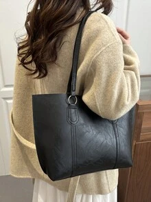 Luxury-Simplified Yet Versatile Large-Capacity Shoulder Bag For Daily Commuting, Exuding An Elegant Vibe. 2026 New Model Women's Bag. - Black - View 6