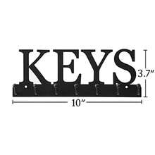 Key Older  Mounted Key Ooks   Rative Wit 7 Ooks Black Metal Key Organizer Rack Anr  Entryway Front Door Allway Office 0X3.7 Inces - Black - View 4