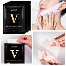 3pcs V-Shaped Facial Facial Mask Firming Double Chin Daily Care Facial Skin Small Face Ear Facial Mask - trắng - Xem 6