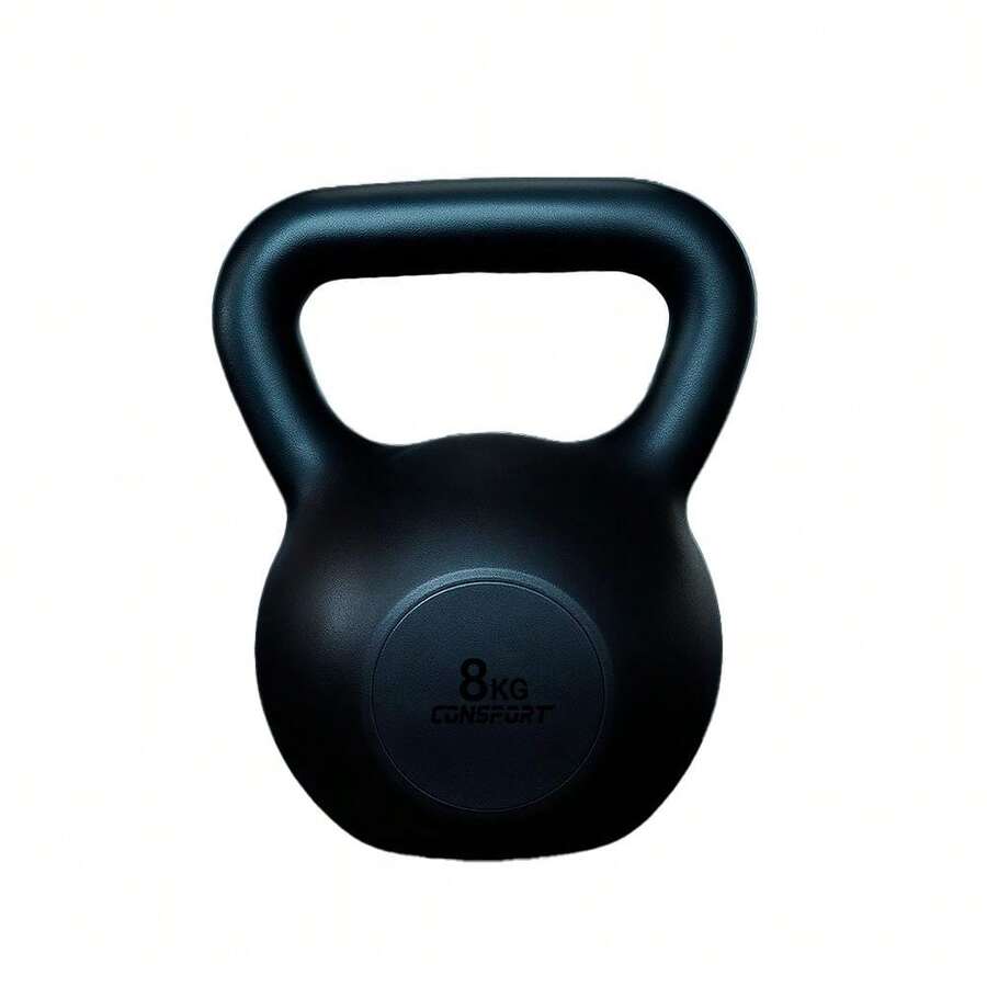 Kettlebell 8kg Revestido em ABS Alça Ergonômica Consport - Preto - Visão 1