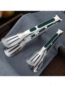 Bộ kẹp gắp thức ăn bằng thép không gỉ chịu nhiệt, chống trượt, nguyên khối, thích hợp dùng cho thịt, salad, bánh mì, nướng, tiệc buffet, v.v., một dụng cụ nhà bếp thiết yếu. - Nhiều màu - Xem 6