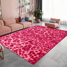 Fashionable And Modern Leopard Print Pattern Flannel Material Area Rug, Outdoor Carpet , 2D Digital Printing Comfortable Home Decor Mat , Non-Slip Rubber Bottom, Multiple Sizes Available. Suitable For All Seasons, Washable, Machine Washable, Comfortable, Unique, As Birthday Gifts, Household Items, Wedding Items, Souvenirs, Home Decoration, Daily Life, Office Decoration, Birthday, Anniversary, Valentine's Day, Thanksgiving, Graduation Season, Christmas, Halloween, Mother's Day, Father's Day, Wedding, New Year Gift Decoration. Suitable For Shopping Centers, Restaurants, Kitchens, Bathrooms, Party, Game Room,Living Rooms, Bedrooms, Corridors, Balconies, Outdoor Doors, Door Mats, Entrance Mats, Non-Slip Mats, Offices, Cafes,  Yards, Rv Camping & Picnics,Piano Room Floor Decoration Rug.Suitable For Him, Her, Family Members, Boyfriend, Girlfriend, Father, Family Members, Mother, Lover, Daughter, Son, Grandfather, Grandmother, Teacher, Doctor, Nurse, Friend, Classmate, Pet. - 彩色 - 查看 2
