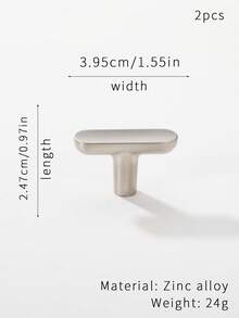 2pcs French Minimalist Vintage Cabinet Door Handles, Wardrobe Drawer Pulls, New Chinese Style Luxury - Multicolor One Point to the World - View 9
