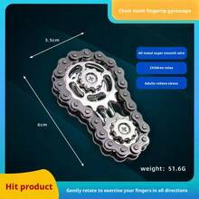 1pc 2026 New Finger Spinner Fidget Toy, Mechanical Stress Relief Toy With Rotating Gears, Interactive Gadget, Perfect Gift For Friends, Birthday, Party, Boys & Girls - Multicolor - View 14