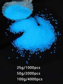 10000颗夜光蓝色鹅卵石，适用于花园小径、草坪、水族箱、花瓶填充物、室内外景观DIY发光砾石、仙境花园 - 彩色 - 查看 9