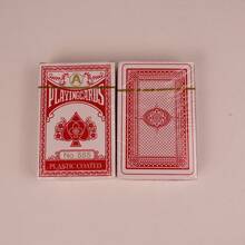 1 Deck Of Standard Playing Cards, Waterproof Adult Playing Cards, Large Premium Poker Cards, Christmas Gift, Holiday Party Supplies, Card Games, Card Holder, Card Storage Box - Red - View 13