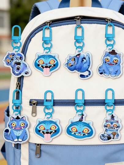 8pcs/Set Popular Korean Drama Devil Girl Keychain, Women's Accessories Bag Pendant Charm, Fans & Friends Gift, Lanyard, Card Holder, Car Decor