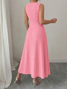 Women's Summer Dresses Casual  Business Work Midi Sleeveless A Line Pleated Evening Elegant Dresses Cocktail Wedding Guest Graduation Pink  Dress Easter Dresses For Women - 粉色 - 查看 2