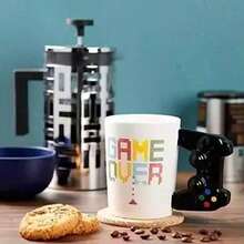 Handmade Ceramic Coffee Cup 3D Game Handle Style Home Breakfast Milk Cup Game Player Creative Birthday Gift Cups - White - View 3