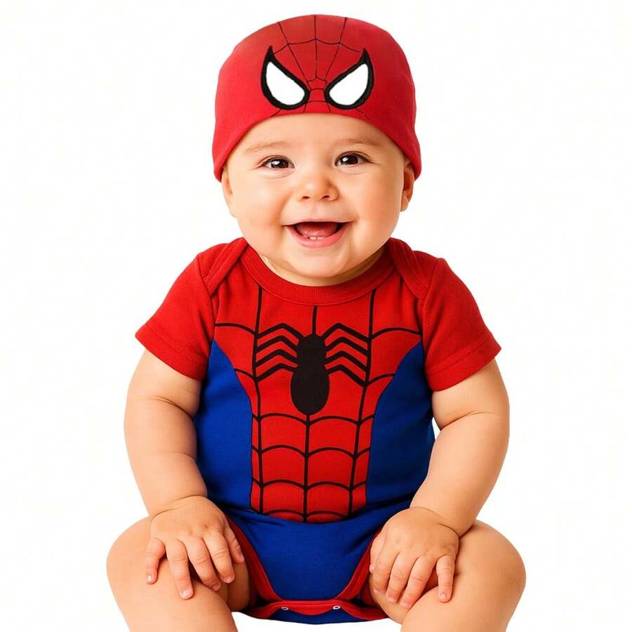 Marvel Multiprenda con diseño estampado para Bebé con gorro - Rojo - Ver 1