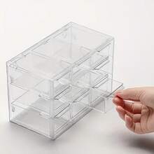 1pc Large Capacity Dustproof Invisible Contact Lens Storage Box, Daily Disposable Contact Lens Holder, Compartment Style Solid Color Case, Multi-Pair Capacity, Gift For Women, Christmas Gift, Ideal Gift For Her - Multicolor - View 9