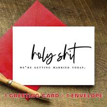 1 Sacred * T: Today We Get Married/Wedding Daycare/Oath Card/Wife Husband Wedding Day Card/Fun Card Including Envelope - Multicolor - View 3
