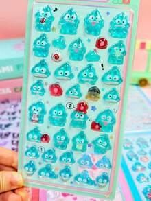 3D水晶浮雕贴纸，适用于装饰手机、笔记本电脑、行李箱、水瓶、滑板、笔记本和吉他。非常适合日常使用、儿童生日礼物和开学季。部分款式存在色差，随机发货。封口贴纸，糖果滴贴纸 - 彩色 - 查看 13