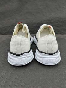 2025新款MMY经典防滑耐穿轻便低帮帆布鞋，男女通用校园情侣款，黑白配色 - 白色 - 查看 3