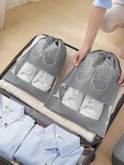 5Pcs Travel Shoe Bags Portable Shoe Organizer Waterproof Dustproof Storage Bags Space Saving Multifunctional Luggage Pouch For Travel Home Daily Use