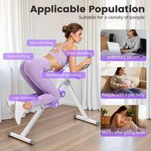 4-Level Ab Workout Machine, Adjustable Ab Trainer Abdominal Trainer For Home Gym, Foldable Ab Crunch Machine For Core  250 LBS ,Ab Workout Machine Workout Equipment For Women - Purple - View 10