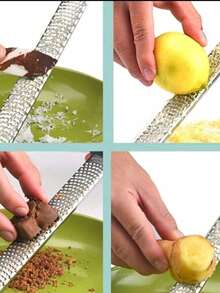 1 buah Parutan Keju Multifungsi Stainless Steel, Parutan Kulit Lemon, Anti Karat, Pegangan Anti Selip, Pisau Tajam, Aman untuk Mesin Cuci Piring, Alat Dapur untuk Memarut Kulit Lemon, Bawang Putih, Keju, Jahe, dan Sayuran. Ideal untuk Memasak di Rumah, Memanggang, Persiapan Makanan, Hadiah Pindah Rumah, Hari Ibu, Natal untuk Koki Rumahan, Koki, dan Penggunaan Sehari-hari. - MultiWarna - View 5