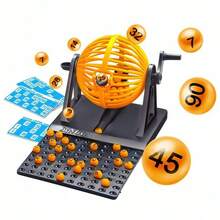 New Classic Mini Bingo Lottery Game Spinning Machine With 90 Numbers And 12 Cards, For Families, Parties, Get-Togethers, Drinking Games - Multicolor - View 8