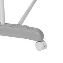 LIVINGANDHOME Grey 3-Tier Foldable Rolling Clothes Drying Rack With Shoe Storage, Metal And PP Material, Space Saving Laundry Organiser - Gray 76cm W X 50cm D X 170cm H - View 10