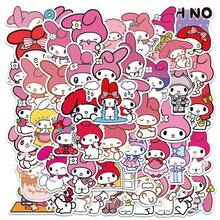 SANRIO Bộ sticker  Friends, thích hợp để trang trí sổ lưu niệm và máy tính. - C-50PCS - Xem 6