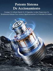 60w Bomba de inflación Multifunción Portable Jump Starter - Booster de energía de emergencia de la batería del coche de 7.4V, cargador del coche y arranque de la batería del vehículo - Inalámbrico - Ver 8