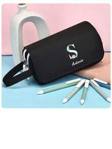 1pc Large Capacity Pencil Case, Customizable Pattern, Text Signature, High-Appearance Stationery Bag, Suitable As Teacher's Gift, Student's Gift, Or Friend's Gift - Multicolor - View 8