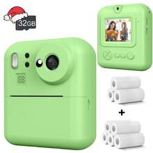 Máy ảnh in ảnh tức thời này có màn hình 2.4 inch, camera kỹ thuật số HD 1080P, camera 48MP, hai chế độ in và nhiều loại nhãn dán có thể in. Máy có đèn flash tích hợp, cổng sạc USB và đi kèm 3 cuộn giấy in ảnh. Đây là món quà lý tưởng cho Halloween, Giáng sinh hoặc sinh nhật, đặc biệt phù hợp cho thanh thiếu niên. Quà tặng tựu trường. - Nhiều màu - Xem 20