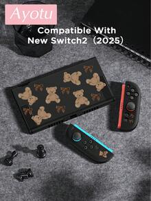 Bear & Butterfly Themed Switch Protective Case, Suitable For New Switch 2 (2025)/Switch NS/Switch OLED, Can Be Used On Docking Station Without Removing, Universal Gamepad Protective Cover, Switch Gaming Accessories, Anti-Fall And Scratch, Spring Romance/Back To School/Valentine's Day Gift - View 8