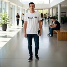 Men's Shirt Profession Course Medicine Doctor Fac 071 - 白色 - 查看 1