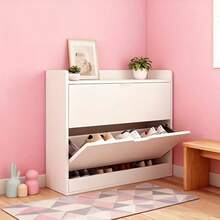 Organizador de Zapatos Freestanding con Cajones Giratorios – Diseño Moderno, Ideal para Hogares con Poco Espacio Gabinete para Zapatos con Apertura Flip – 2 Niveles Giratorios, Ahorra Espacio, Perfecto para Hogares Pequeños Mueble Organizador de Zapatos con Cajones Giratorios – Diseño Delgado, Perfecto para Casas Pequeñas o Departamentos - Ver 9