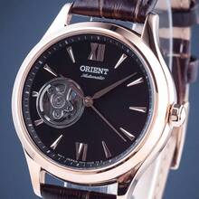 Orient Women's Automatic Mechanical Watch RA-AG0023Y10B, Classic Design, Made In Japan, Self-Winding, Hollow-Out Dial, Brown - Brown - View 4