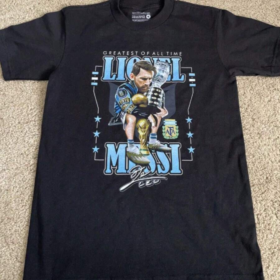 LIONELs MESSIs World Cup Argentina Champion T-Shirt Size Small Kobe Tribute. - 黑色 - 查看 1